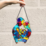 Autism Family Hugging - Personalized Autism Awareness Window Hanging Suncatcher Ornament