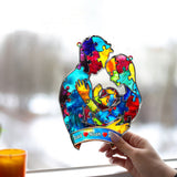 Autism Family Hugging - Personalized Autism Awareness Window Hanging Suncatcher Ornament