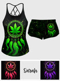 Let's Get High Weed Cross Tank Top and Women Shorts