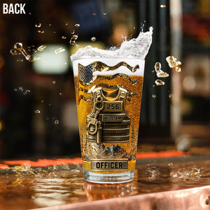 Serve And Protect - Personalized Police Officer Beer Glass