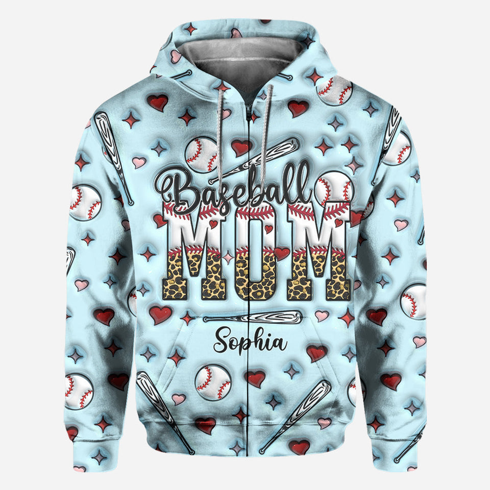 Baseball Mom - Personalized Baseball All Over Shirt