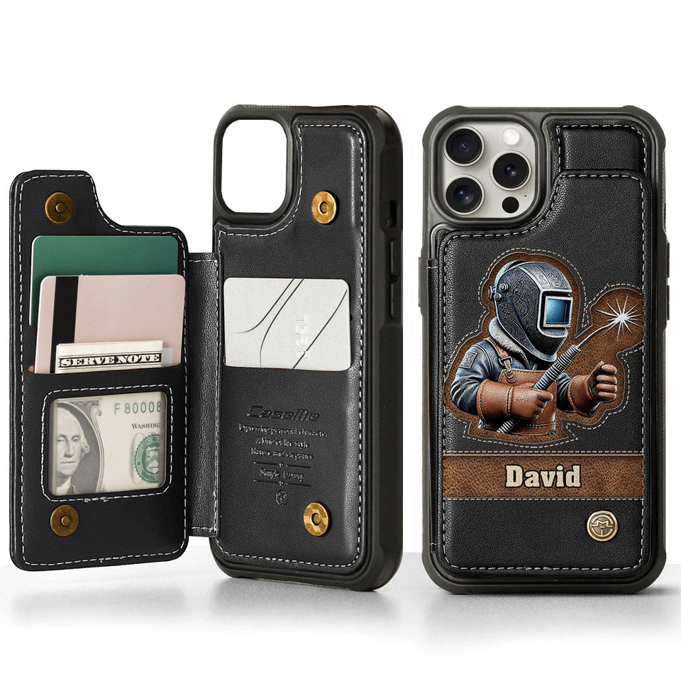 Strong Ones Become Welder - Personalized Welder Wallet Phone Case