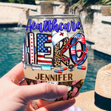 Nurse Life - Nurse gift for mom, her, wife, girlfrend - Personalized All Over Wine Glass
