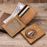 Whiskey And Cigar - Personalized Whisky Leather Wallet