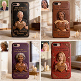 The Moment Your Heart Stopped - Personalized Memorial 3D Embossed Leather Phone Case