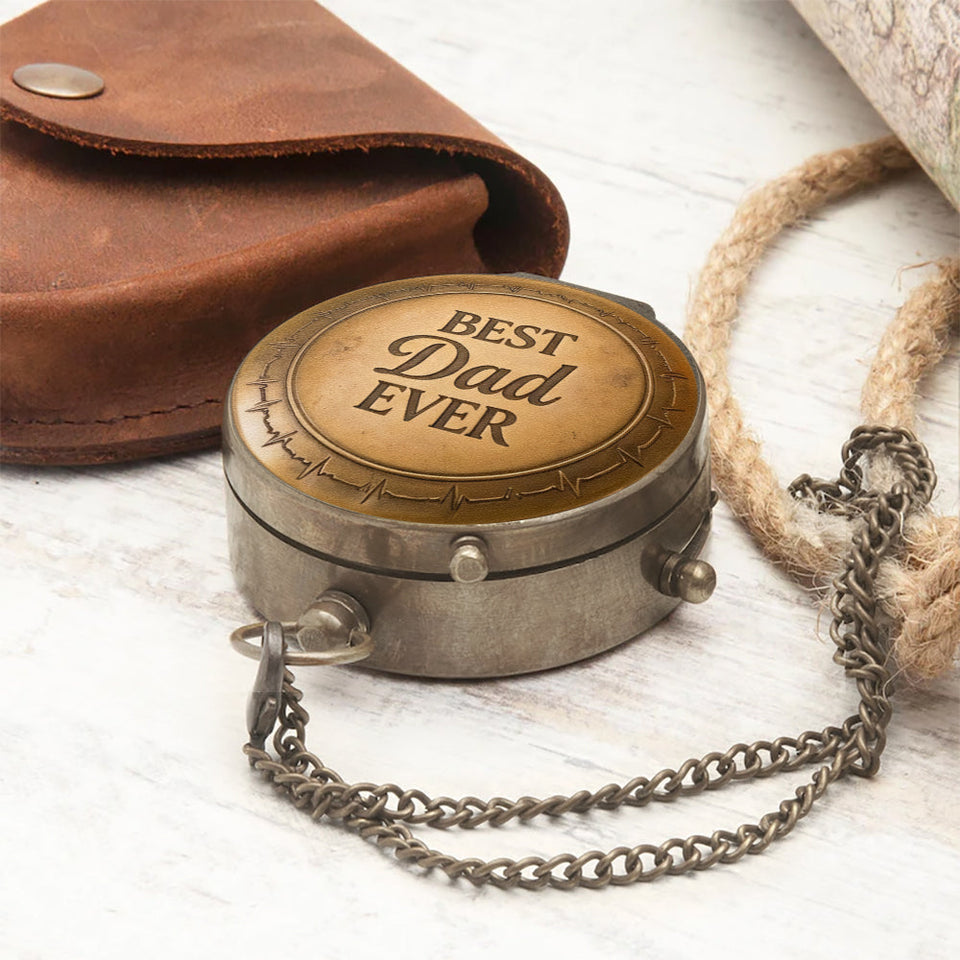 Best Dad Ever - Personalized Father Compass