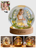 Custom Any Photo Birthmonth Flower - Personalized Self Love Acrylic LED Night Light