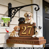 Dog Address Porch Sign - Personalized Dog Wooden Wall Mount Sign
