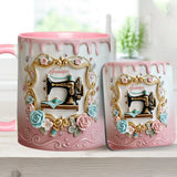 Stunning Sewing Machine - Personalized Sewing Accent Mug & Coaster