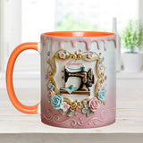 Stunning Sewing Machine - Personalized Sewing Accent Mug & Coaster