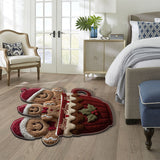 Gingerbread Christmas Family - Personalized Family Non-Slip Tufted Rug