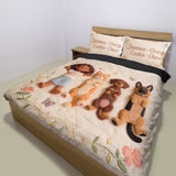 Upload Photo With Pets - Personalized Dog Bedding Set