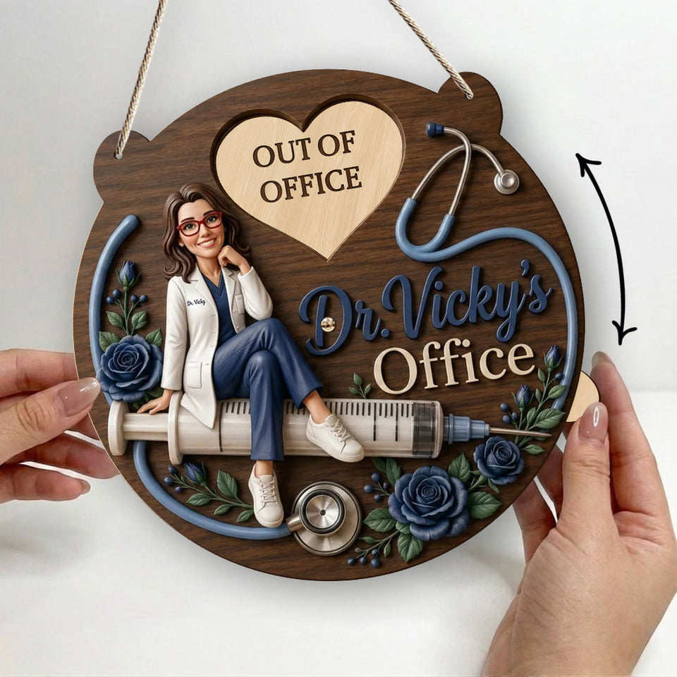 My Office - Personalized Nurse Spinner Sign Custom Shape