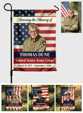 Military Memorial - Personalized Veteran Garden Flag