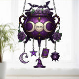 Magical Witch Tools - Personalized Witch Window Hanging Suncatcher With Charms