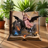 Dragon Rider, Fantasy Book Lover Gift - Personalized Book 2-Side Printed Acrylic Plaque