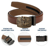 Custom Initial Name Letter Hunting Lover - Personalized Hunting Leather Belt With Shaped Buckle