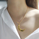 Love You To The Moon And Back - Personalized Mother Matching Pendant Necklace