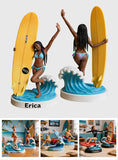 Any Photo Love Surfing - Personalized Surfing Premium 3D Figurine