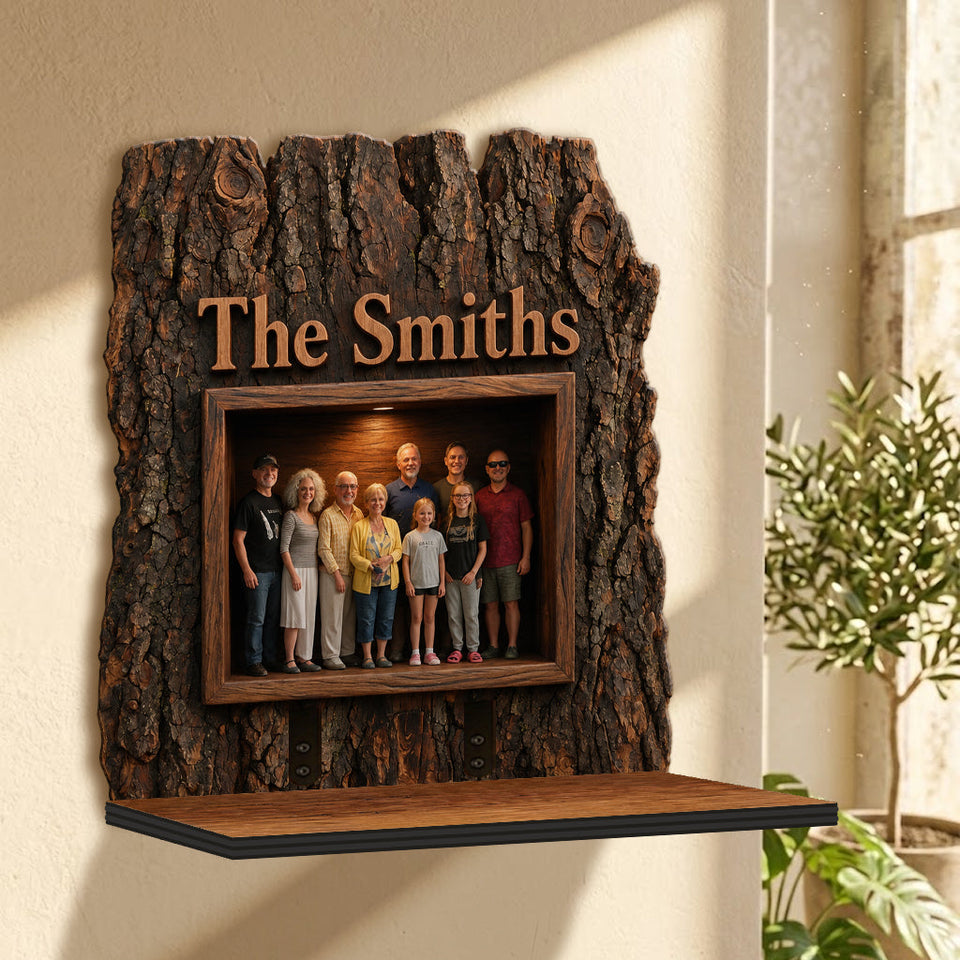 Family Is Forever - Personalized Family Wooden Floating Shelf