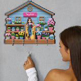 Welcome To My Garden - Personalized Gardening Custom Shaped Key Rack
