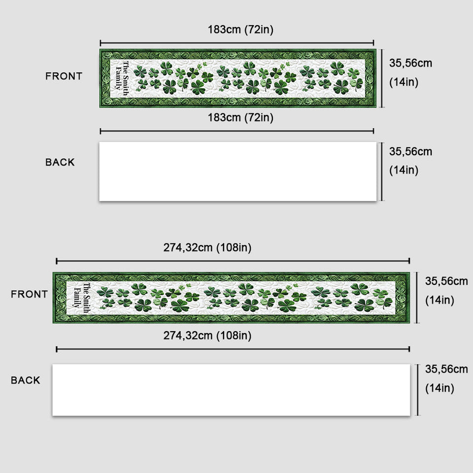 Lucky Family - Personalized Family Table Runner