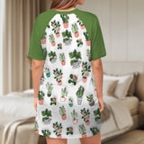 Just A Girl Who Loves Gardening - Personalized Gardening Sleep T-shirt Dress