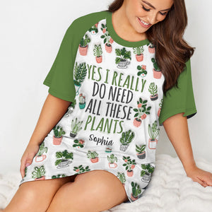 Just A Girl Who Loves Gardening - Personalized Gardening Sleep T-shirt Dress