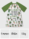 Just A Girl Who Loves Gardening - Personalized Gardening Sleep T-shirt Dress