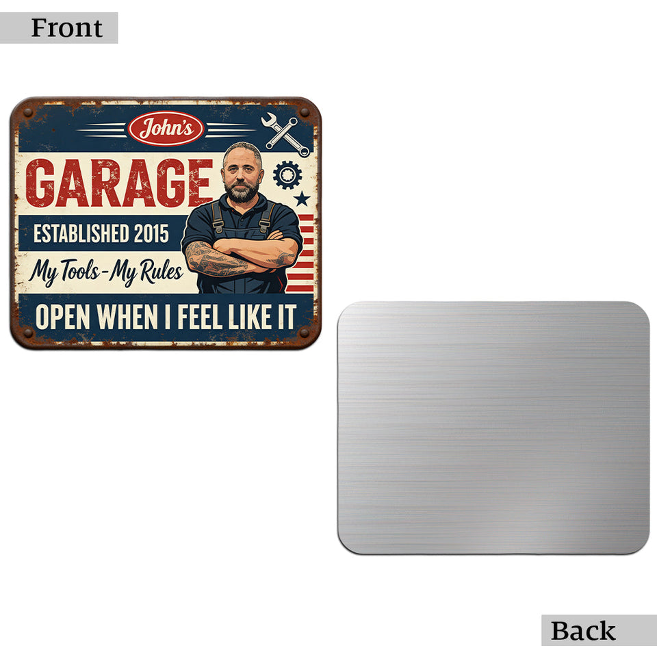 Mechanic's Garage - Personalized Mechanic Cut Metal Sign