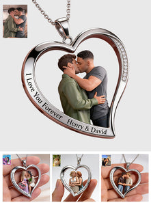 I Love You - Personalized LGBT Support Shaped Metal Pendant Necklace