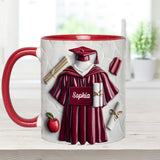 Milestone Of A Journey - Personalized Graduation Accent Mug