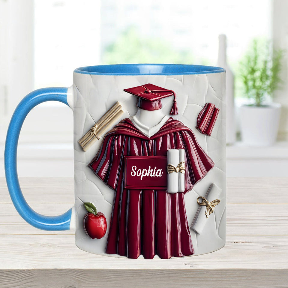 Milestone Of A Journey - Personalized Graduation Accent Mug