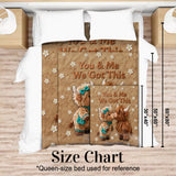 You & Me We Got This - Personalized Highland Cow Blanket