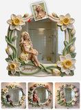 Custom Any Photo And Flower - Personalized Self Love Wall Hanging Mirror