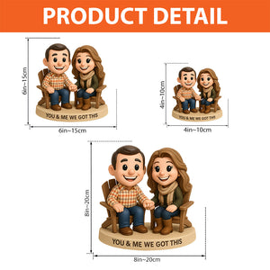 You & Me We Got This - Personalized Couple Custom Shaped Acrylic Plaque