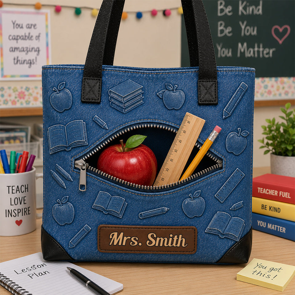 Love Being A Teacher - Personalized Teacher Tote Bag