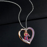 Custom Any Photo Birthstone Style Initial Name Letter - Personalized Birth Stone Shaped Metal Pendant Necklace