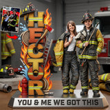 Custom Any Photo Proud Firefighter - Personalized Firefighter Custom Shaped Acrylic Plaque