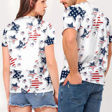 Patriot Dog Mom - Personalized Dog Fully Printed V-Neck T-Shirt