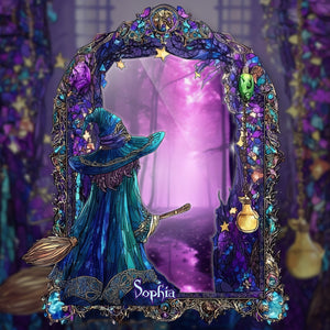 Magical And Mystic - Personalized Witch Wall Hanging Mirror