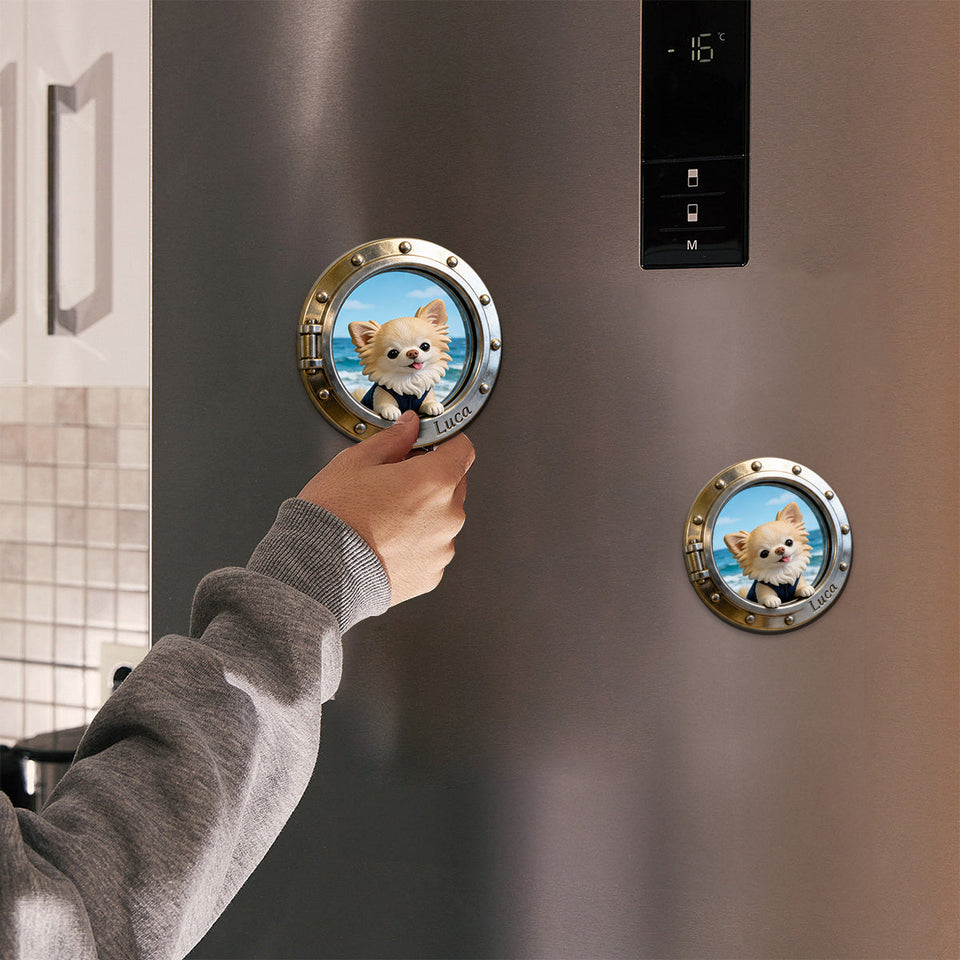 Pet Porthole - Personalized Dog Magnet