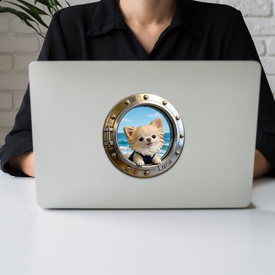 Pet Porthole - Personalized Dog Magnet