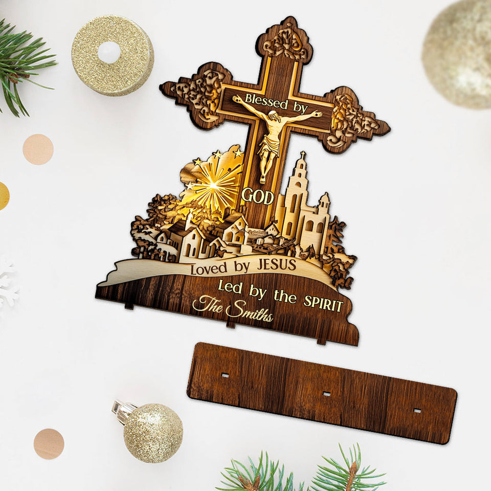 Blessed By GOD - Personalized Christian 1 Layered Big Freestanding