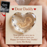 Happy 1st Father's Day - Personalized Pregnancy Pocket Hug Card