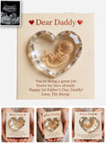 Happy 1st Father's Day - Personalized Pregnancy Pocket Hug Card