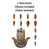 Please Be Mindful - Personalized Yoga Window Hanging Suncatcher With Charms