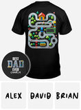 Car Road On Dad's Back - Personalized Father T-shirt And Hoodie