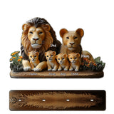 Lion Family - Personalized Family 1 Layered Big Freestanding