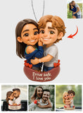 Drive Safe - Personalized Couple Transparent Car Ornament
